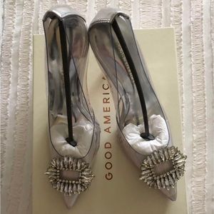BNIB Good American Cinder F*cking Rella Clear Pumps